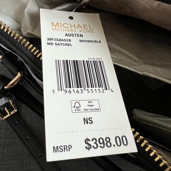 NWT MICHAEL KORS AUSTEN MEDIUM SATCHEL HANDBAG - Picture 8 of 8